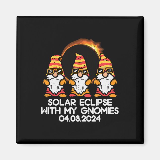 Íman Eclipse Solar Total Com Gnomias 04.08.2024 Homens (Frente)