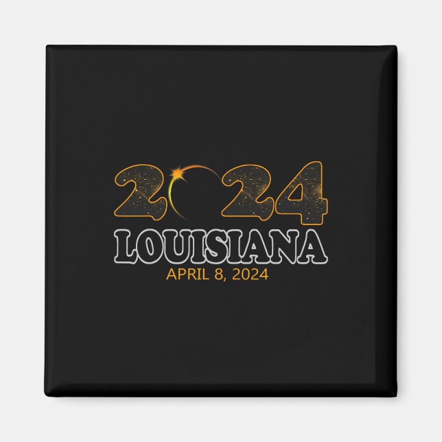 Íman Eclipse Solar Total da Louisiana 2024 abril 0 (Frente)