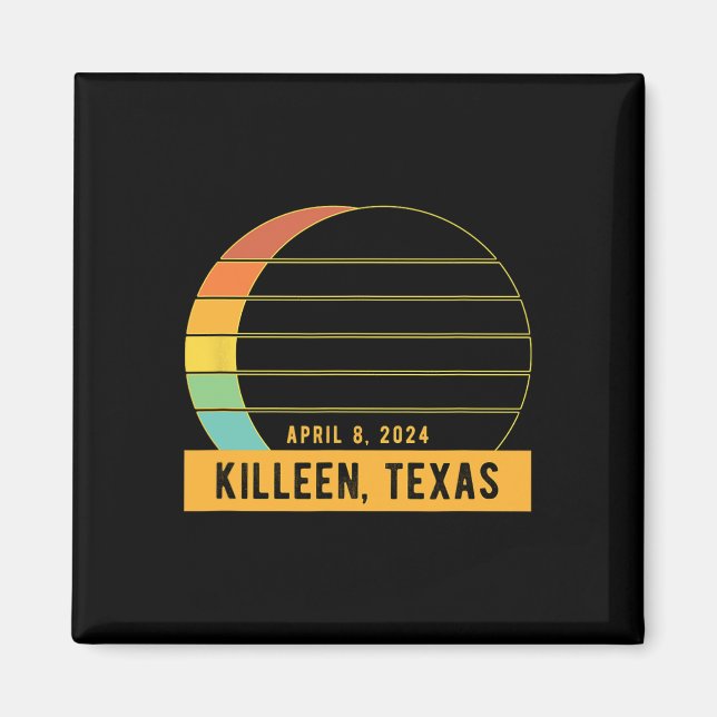 Íman Eclipse Solar Total De 2024 Em Killeen Texas (Frente)