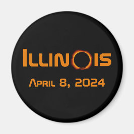 Íman Eclipse Solar Total de 2024 Illinois