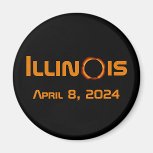 Íman Eclipse Solar Total de 2024 Illinois