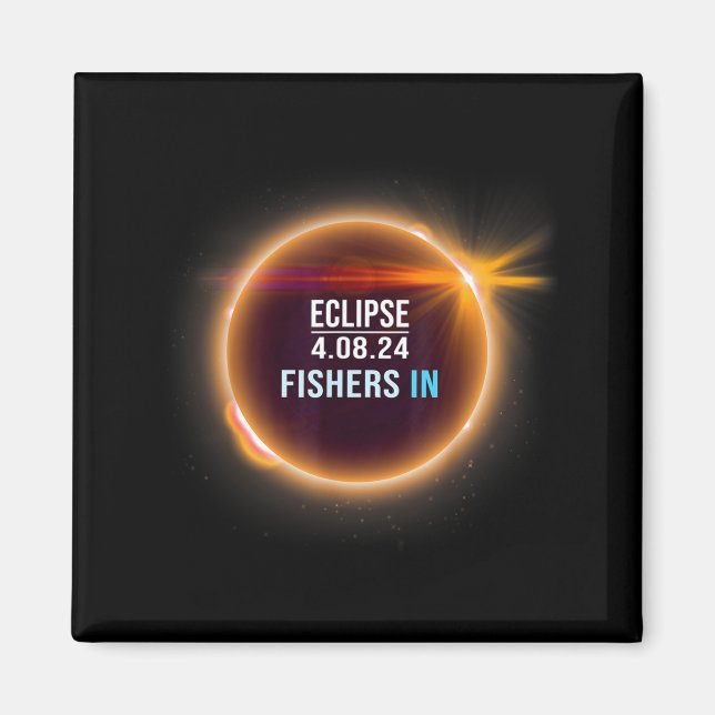 Íman Eclipse Solar Total de Fishers Indiana 04.08.2024  (Frente)