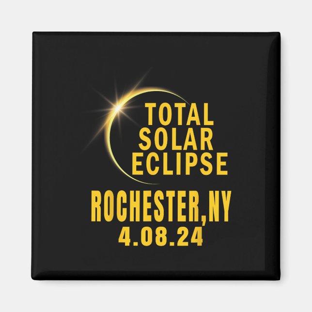 Íman Eclipse Solar Total de Rochester Ny Solar 2024 (Frente)
