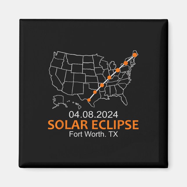 Íman Eclipse Solar Total do Texas 2024 (Frente)