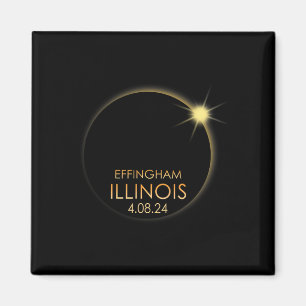 Íman Eclipse Solar Total Em Effingham Illinois 2024 Tot
