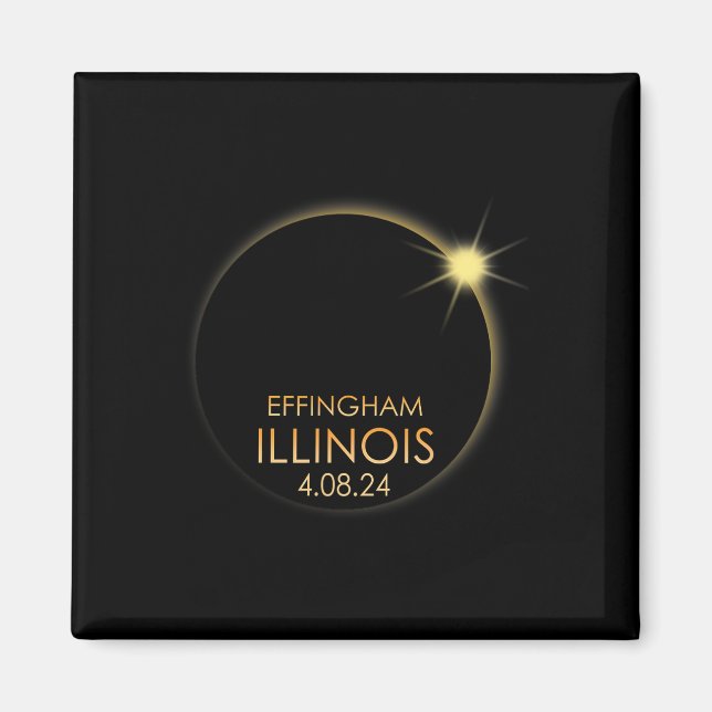 Íman Eclipse Solar Total Em Effingham Illinois 2024 Tot (Frente)