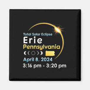 Íman Eclipse Solar Total Em Erie Pensilvânia Em Abril