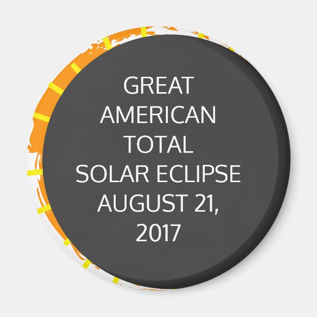 Íman Eclipse Solar Total excelente Americano personaliz (Frente)