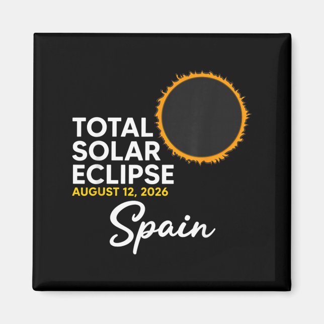 Íman Eclipse Solar Total na Espanha em 12 de agosto de  (Frente)