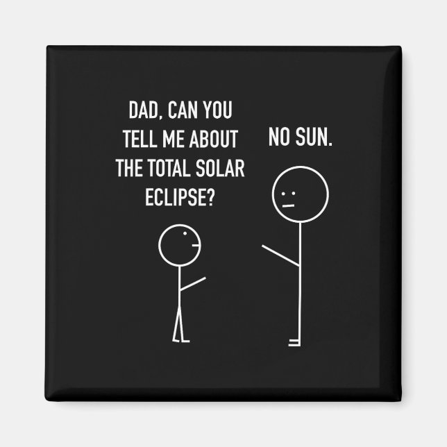 Íman Eclipse Solar Total Stick Figura Humor Astrologia  (Frente)