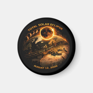 Íman Eclipse Total do Sol 12 de Agosto de 2026