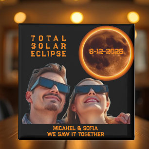 Íman Eclipse Total do Sol 2026 Lembrança