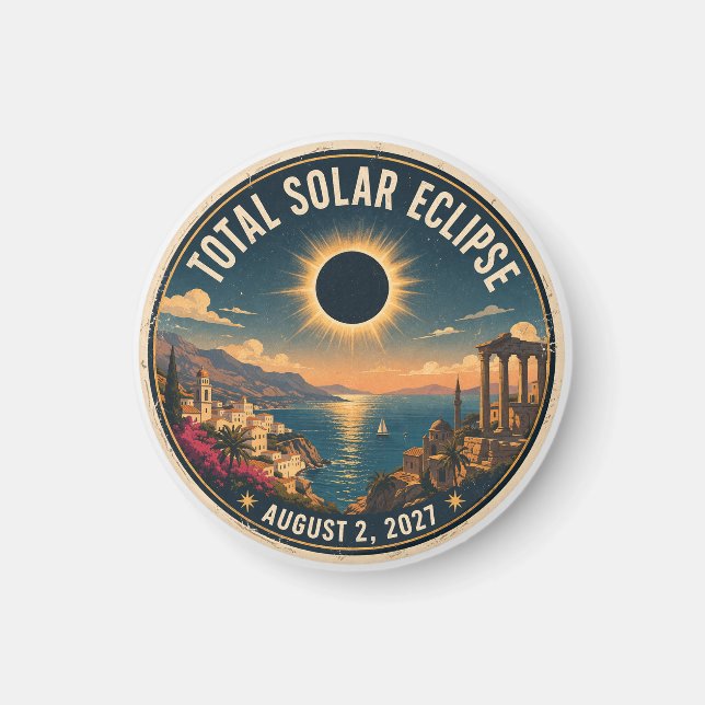 Íman Eclipse Total do Sol 2027  (Frente)