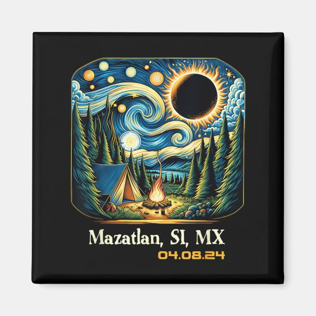 Íman Eclipse Total do Sol Camng Mazatlán Sinaloa México (Frente)