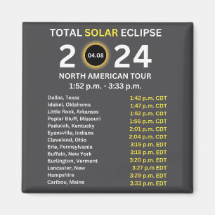 Íman Eclipse Total do Sol de 2024 em 8 de abril - Camin