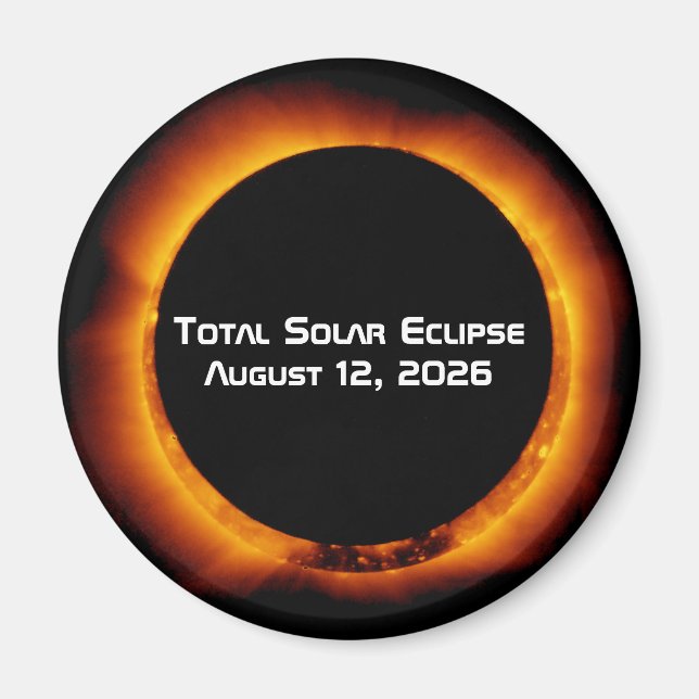 Íman Eclipse Total do Sol de 2026 (Frente)