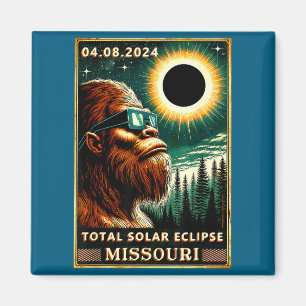 Íman Eclipse Total do Sol Missouri Ilustração do Pé Gra