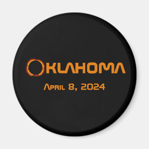 Íman Eclipse Total do Sol Oklahoma 2024