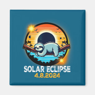 Íman Eclipse Total do Sol Preguiça Ilustração Solar