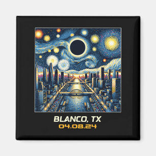 Íman Eclipse Total do Sol Vista da Cidade Blanco Texas