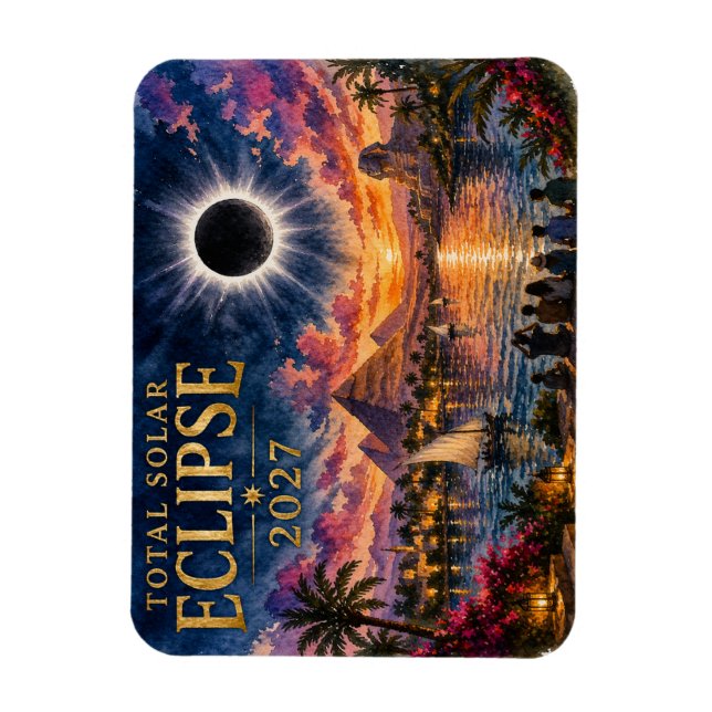 Íman Eclipse Total Solar 2027 Egito (Vertical)