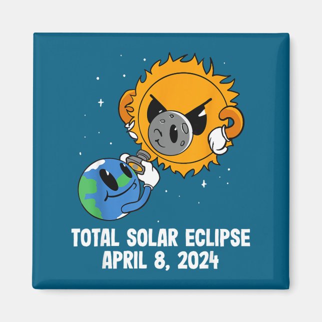 Íman Eclipse Total Solar Cute Juventude América (Frente)