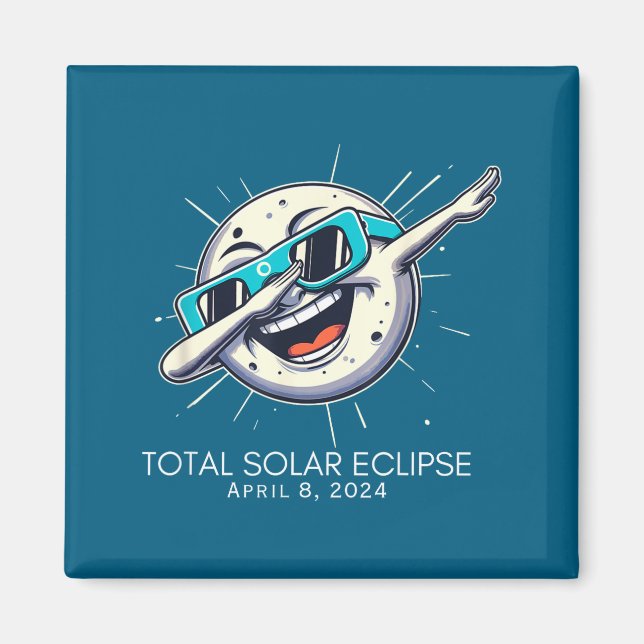 Íman Eclipse Total Solar Fofo Dabbing Lua (Frente)