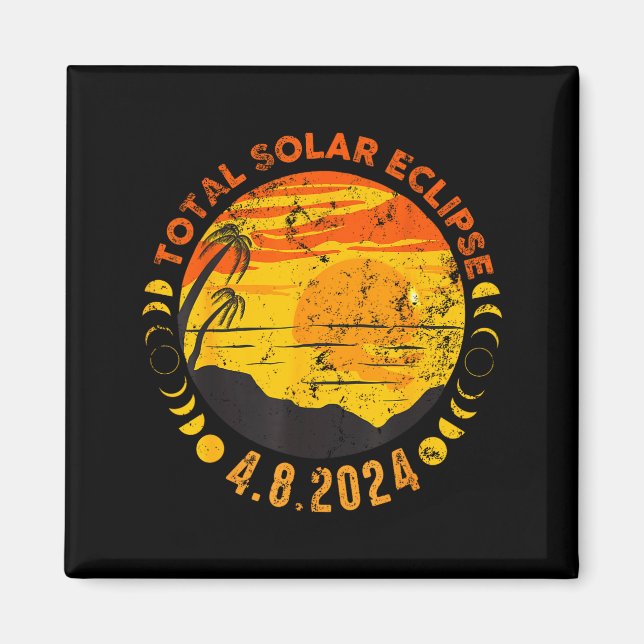 Íman Eclipse Total Solar Fofo Retro Eclipse (Frente)