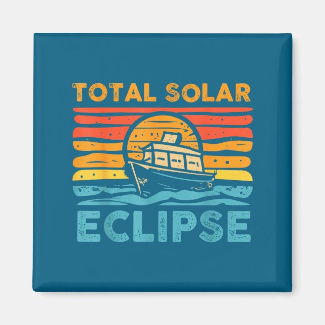 Íman Eclipse Total Solar Fofo Retro Eclipse (Frente)