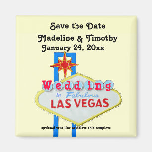 Íman Economias de Las Vegas o sinal de néon Wedding da
