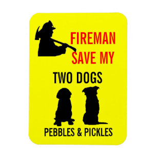 Íman Economias do bombeiro meus DOIS cães