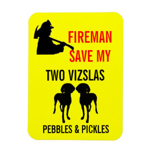 Íman Economias do bombeiro minha segurança dois Vizsla