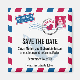 Íman Economias do casamento do correio aéreo de Méxic