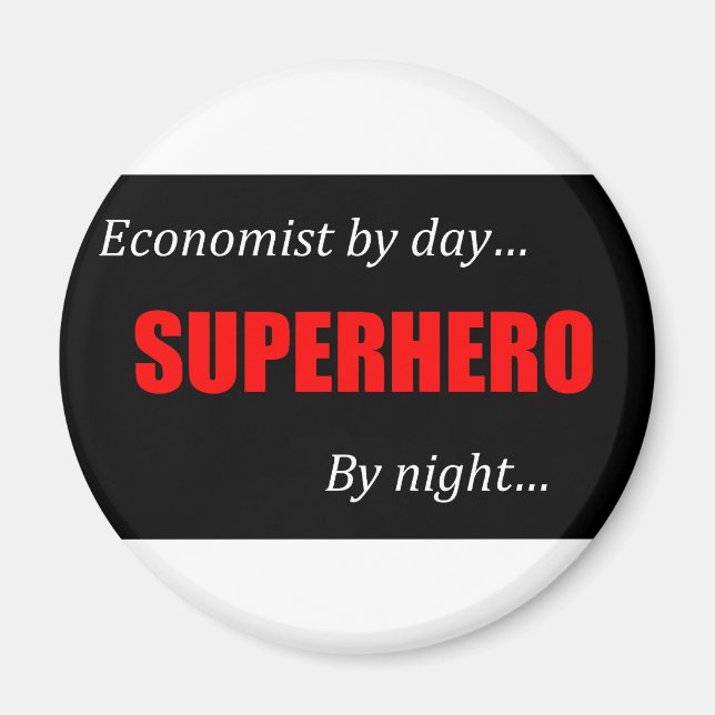 Íman Economistas super-heróis (Frente)