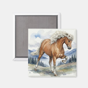Íman Edda Silver bay Cavalo Islandês nas Montanhas S