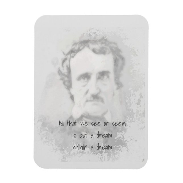 Íman Edgar Allan Poe Cite Sonho dentro de um sonho (Vertical)