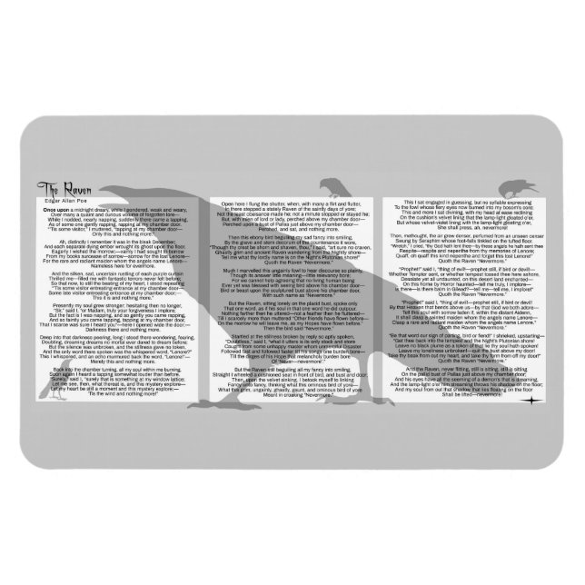 Íman Edgar Allan Poe O Raven (Horizontal)