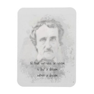 Íman Edgar Allan Poe Poet Cote Sonha em um sonho