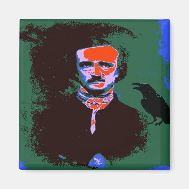 Íman Edgar Allan Poe Pop Art (Frente)