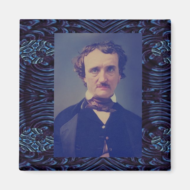 Íman Edgar Allen Poe Photo Magnet (Frente)