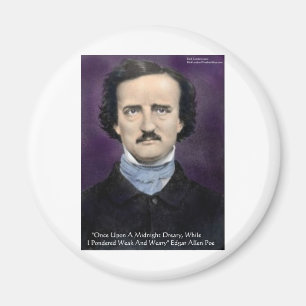Íman Edgar Allen Poe "The Raven" Cita Presentes e Cart
