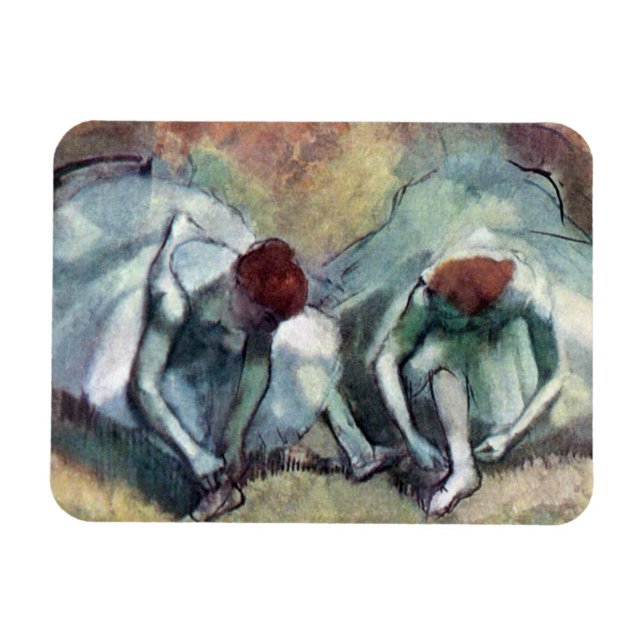 Íman Edgar Degas - Bailarinas Amarrando Sapatos (Horizontal)