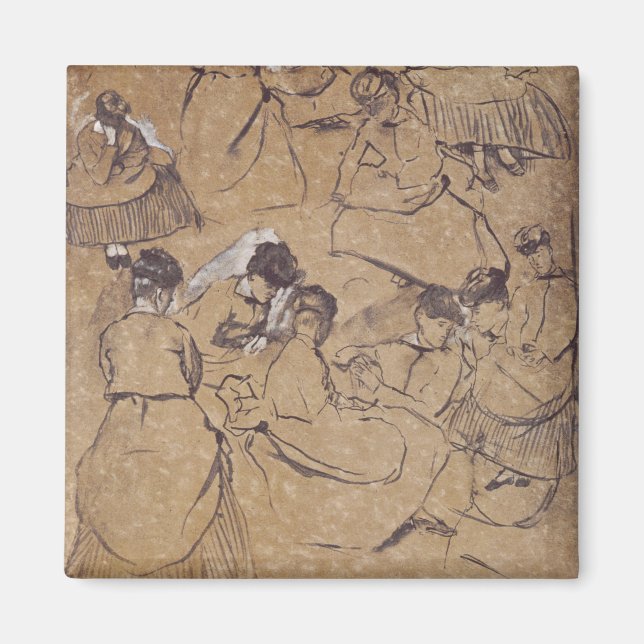 Íman Edgar Degas | Doze estudos sobre mulheres à fantas (Frente)