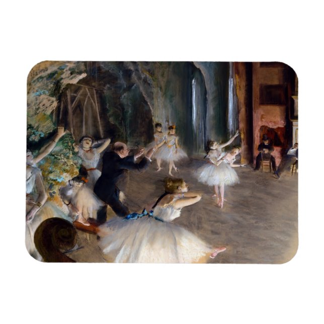 Íman Edgar Degas - O ensaio do Balé no palco (Horizontal)