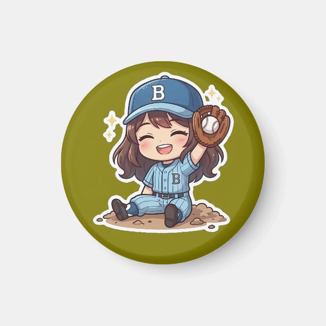 Íman Edição Chibi Baseball - Captura Vitoriosa (Frente)
