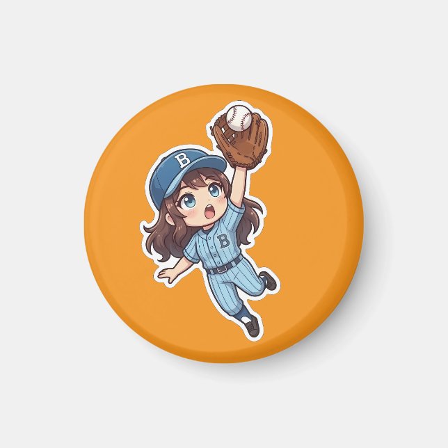 Íman Edição Chibi Baseball - Pega Saltitante (Frente)