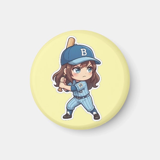 Íman Edição Chibi Baseball - Posição do Batedor (Frente)