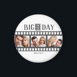 Íman Edição de Filmes Divertidos Adição de 3 Fotos<br><div class="desc">Para o casal que adora tirar fotos,  este ímã especial de casamento apresenta um filme/estética de cinema divertido. Adicione seu mês e dia especiais ao centro da frente. Escolha 3 (três) das suas fotos favoritas. Seus nomes também são apresentados. Use o modelo para personalizar.</div>