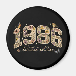 Íman Edição Limitada de 40º Aniversário Floral 1986