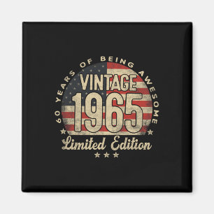 Íman Edição Limitada Vintage 1965 Presentes de 60 anos